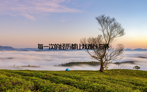 每一次的经历都让我难以忘怀