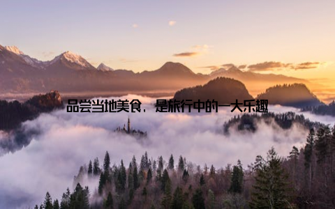 品尝当地美食, 是旅行中的一大乐趣