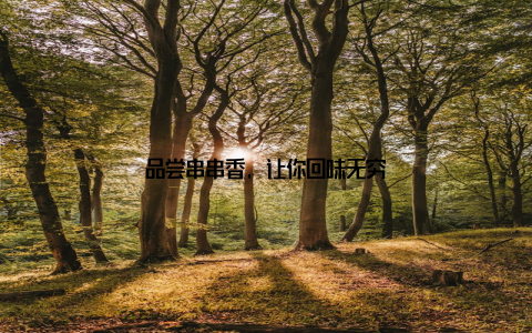 品尝串串香, 让你回味无穷