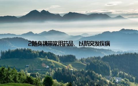 2随身携带常用药品, 以防突发疾病