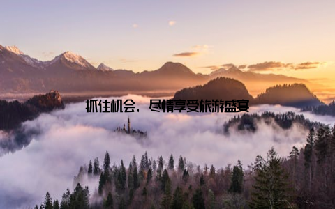 抓住机会, 尽情享受旅游盛宴