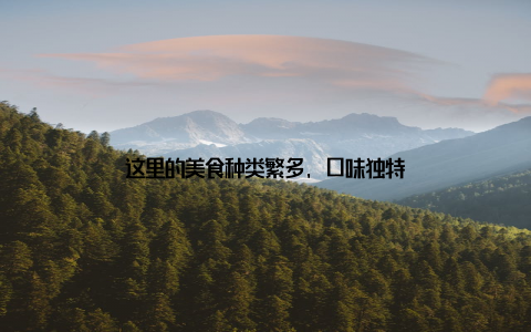 这里的美食种类繁多, 口味独特