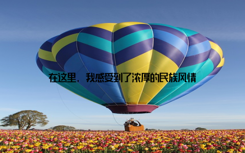 在这里, 我感受到了浓厚的民族风情