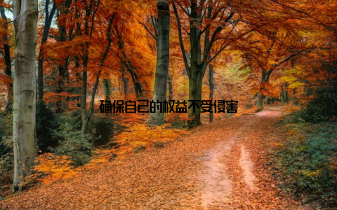 确保自己的权益不受侵害