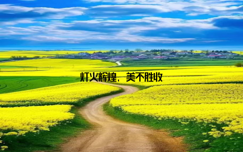 灯火辉煌, 美不胜收