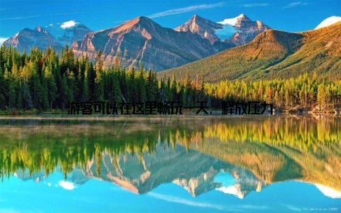 游客可以在这里畅玩一天, 释放压力